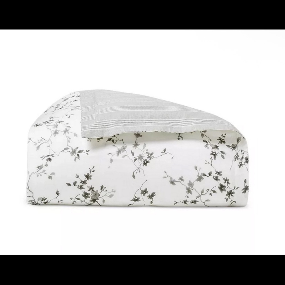 NEW Ralph‎ Lauren Munroe 100% Cotton FULL/QUEEN Duvet Cover Charcoal $400